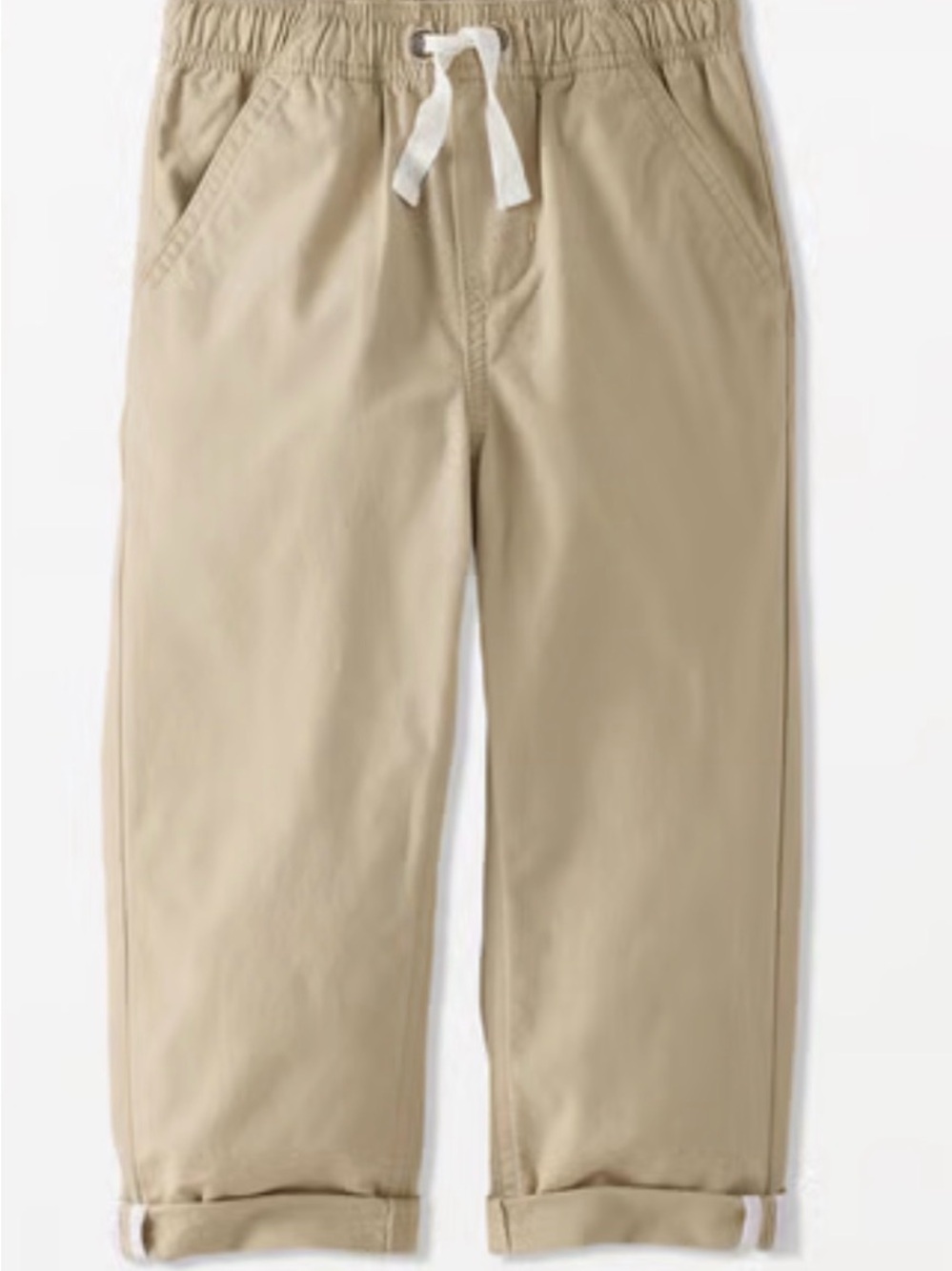 Hanna Andersson Canvas Pull-On Pants Kaki Size 6 - 7 120 Mm